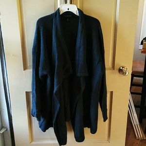 Forest Green Open Front Cardigan